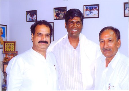 J.s Nayol with Sh. Sanjay Pahadia S/o Governor of Haryana and Sh. Gurcharan Kabir member PCC Rajasth